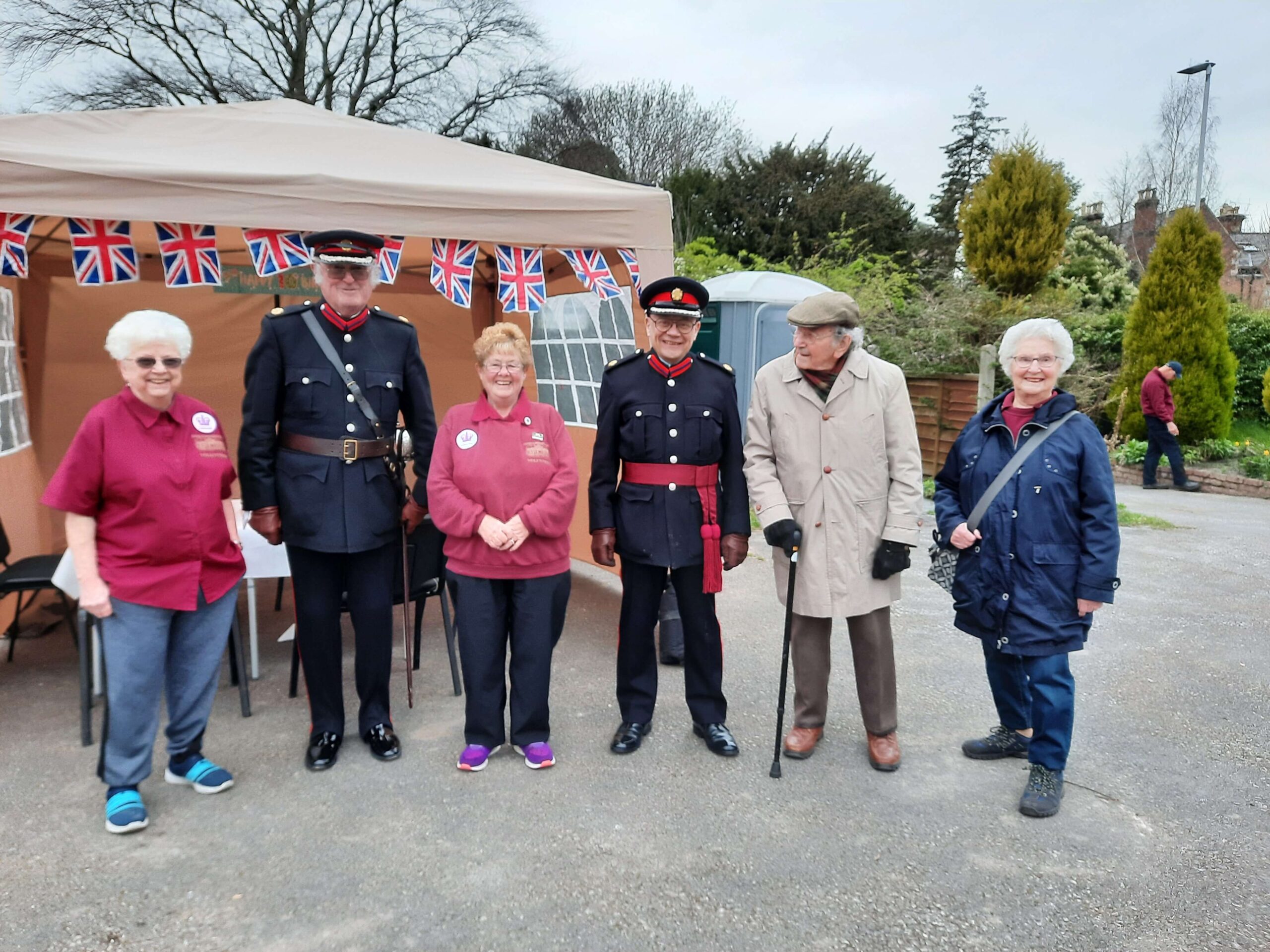 Friends of Birkenhead Park posing with High Sheriff 
