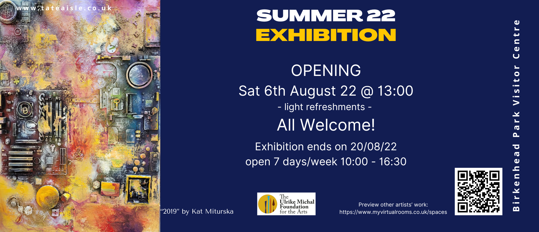Summer art exhibition flyer