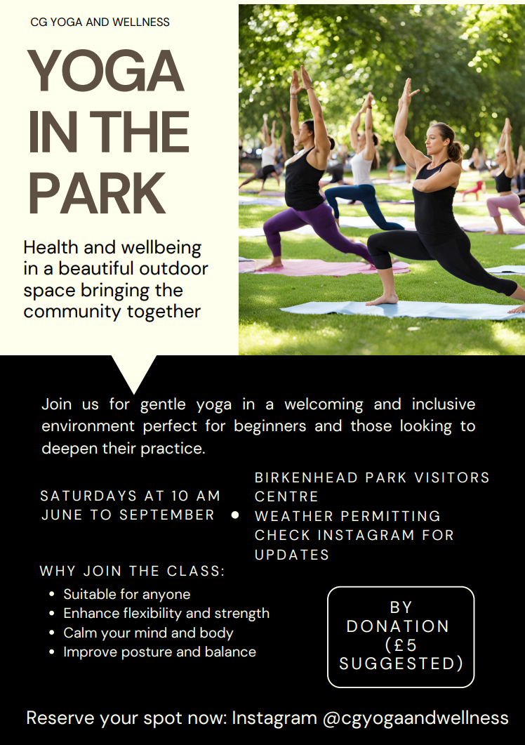 Birkenhead Park yoga poster 